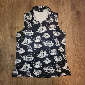 Nike Women’s Dri-Fit Sleeveless Golf Polo – Printed – Size L – BNWT